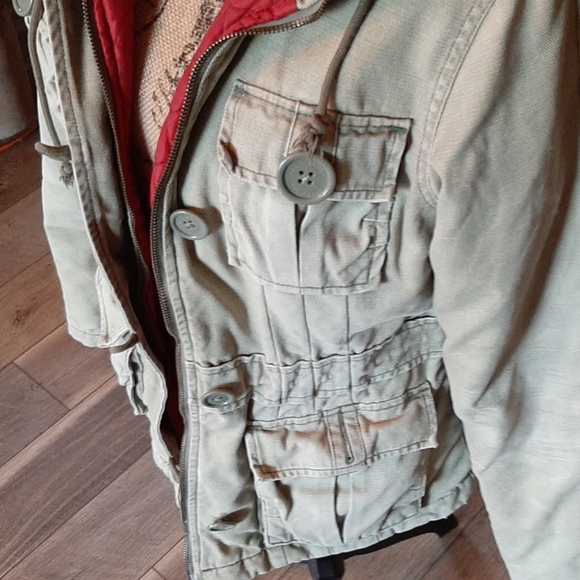 Abercrombie & Fitch military style coat L - Picture 3 of 7